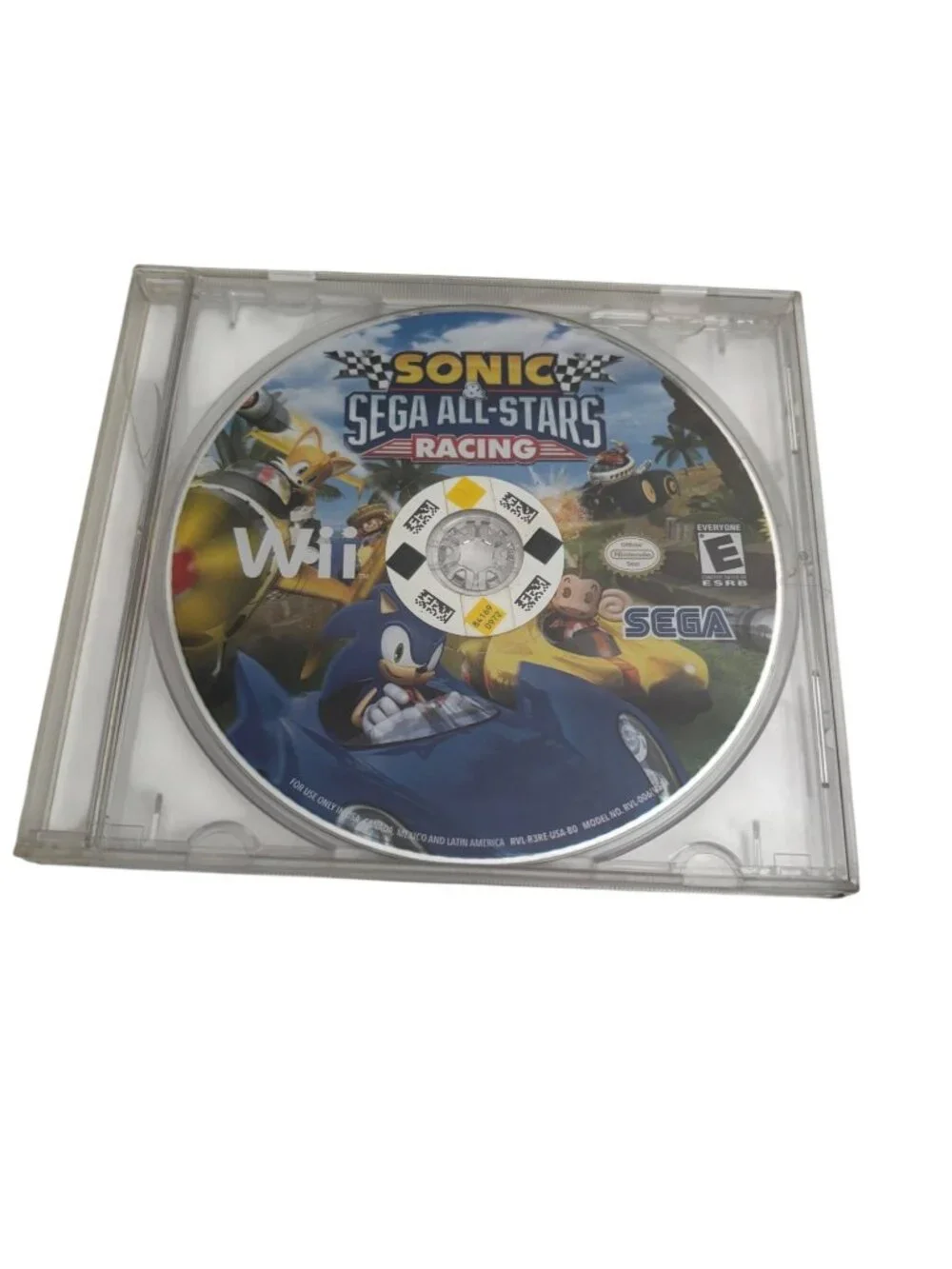 Sonic & Sega All-Stars Racing Nintendo Wii Game Disc Tested E Everyone Rating
